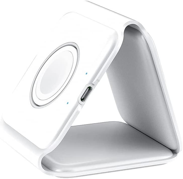 Carregador portátil sem fio dobrável 3 em 1 (compatível com iPhones MagSafes) - Rede Canan