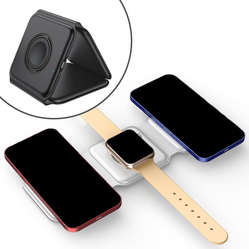 Carregador portátil sem fio dobrável 3 em 1 (compatível com iPhones MagSafes) - Rede Canan