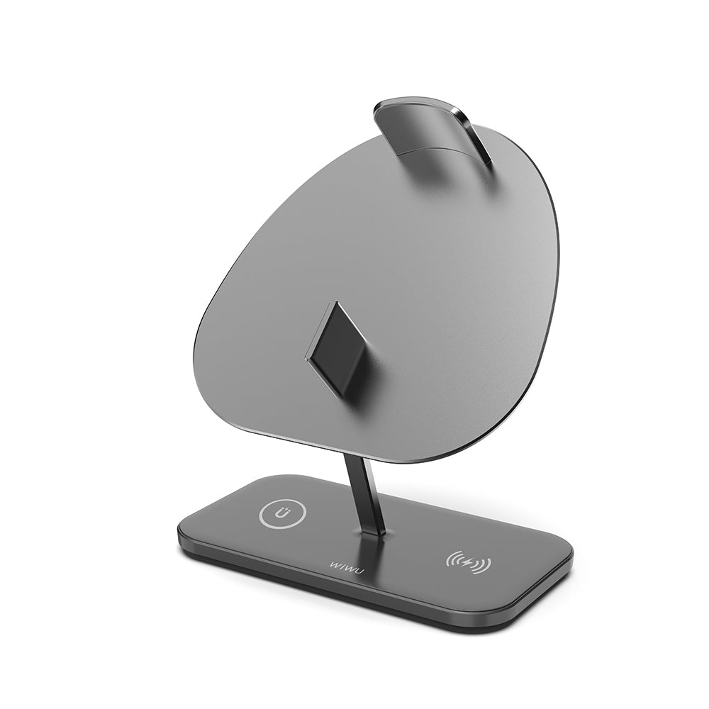 Suporte para fone de ouvido headset com carregador sem fio e por indução 2 em 1 Rede Canan