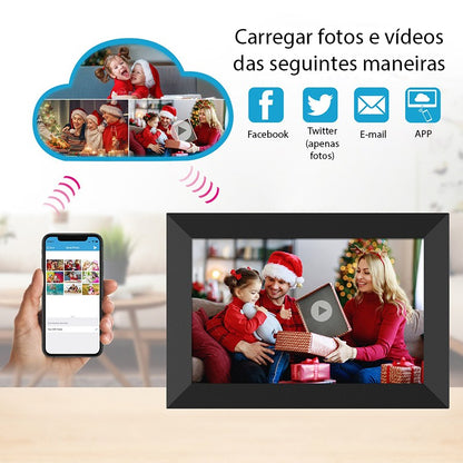 Porta-retrato digital para residências, escritórios, restaurantes e estabelecimentos comerciais Rede Canan