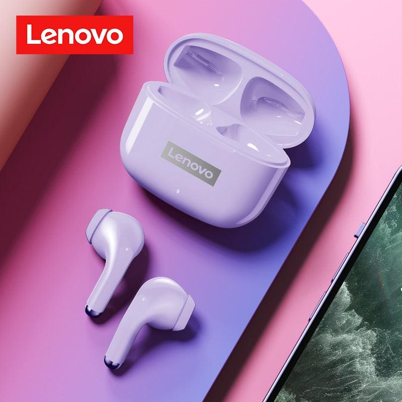 Fone de ouvido sem fio TWS via bluetooth Lenovo LP40 Pro + bolsa de proteção e kit de limpeza - Rede Canan