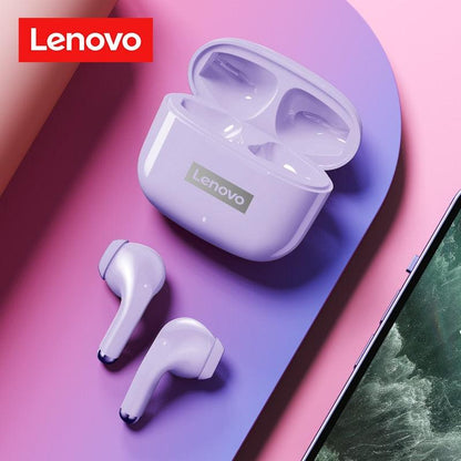 Fone de ouvido sem fio TWS via bluetooth Lenovo LP40 Pro + bolsa de proteção e kit de limpeza - Rede Canan