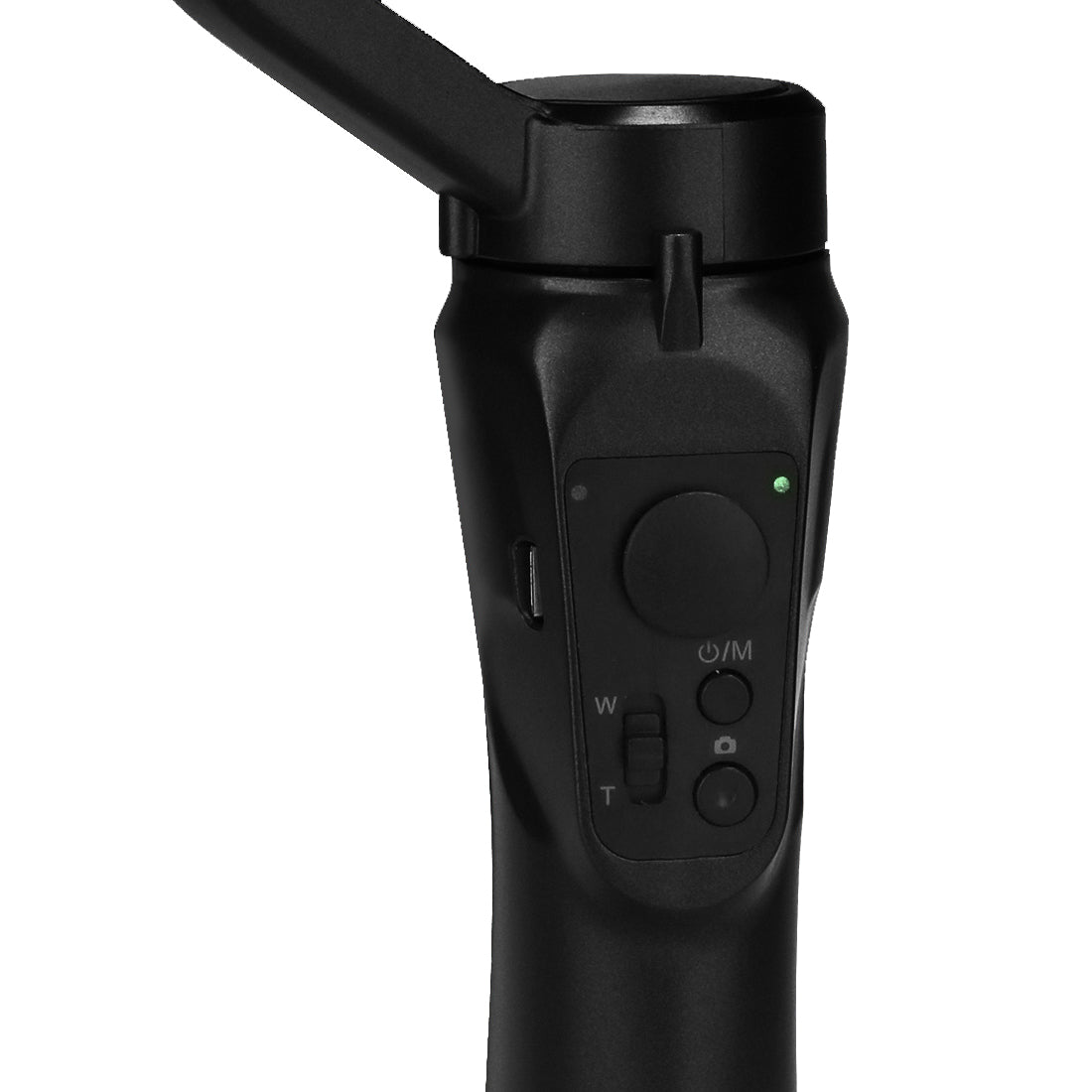 Suporte estabilizador para telefone celular com controle acoplado, base rosquiável para tripé e com ajuste do ângulo e rotação de até 330º Rede Canan