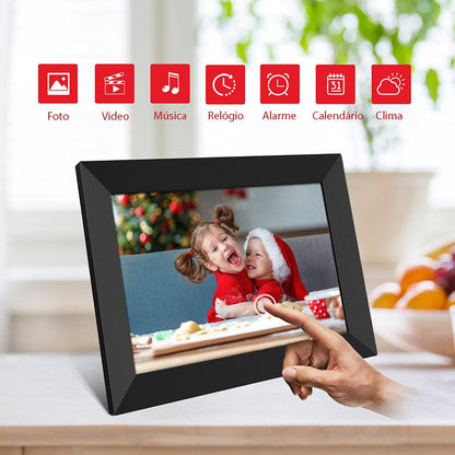 Porta-retrato digital para residências, escritórios, restaurantes e estabelecimentos comerciais Rede Canan