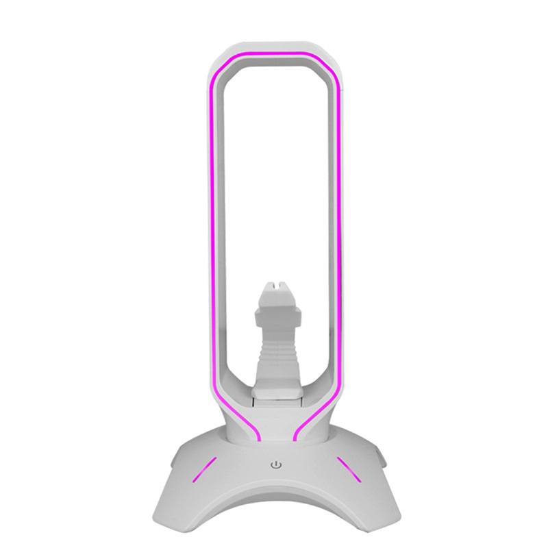 Suporte para fone de ouvido headset com luzes RGB (modelo 2) Rede Canan