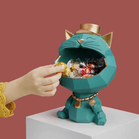Porta-objetos gato de chapéu Rede Canan