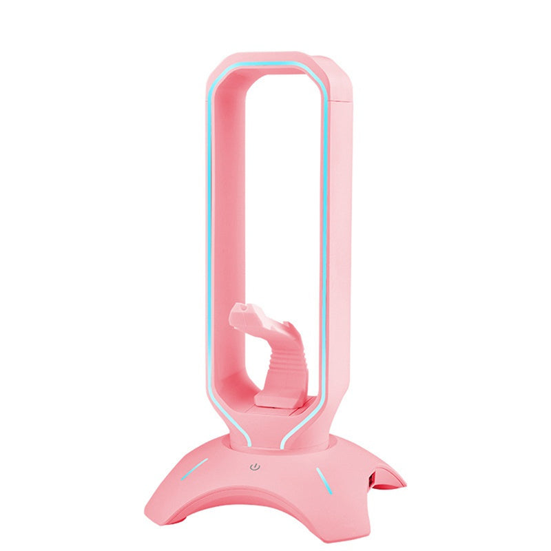 Suporte para fone de ouvido headset com luzes RGB (modelo 2) Rede Canan