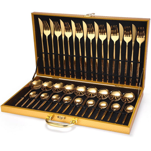Conjunto de 24 peças de talheres inox - Rede Canan