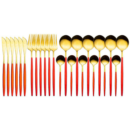 Conjunto de 24 peças de talheres inox - Rede Canan