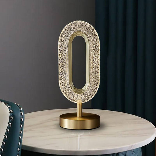 Luminária de mesa sofisticada oval Rede Canan