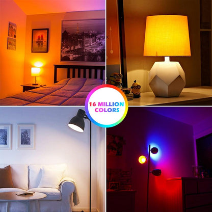 Lâmpada inteligente wi-fi com diversas cores e compatível com Amazon Alexa Echo e assistente inicial do Google - Rede Canan