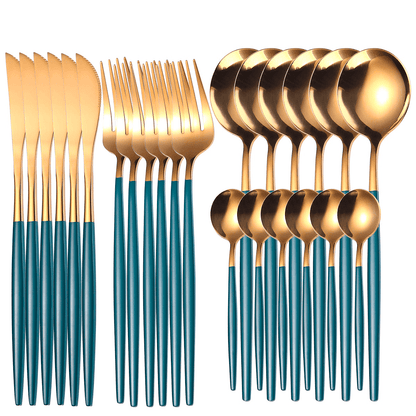 Conjunto de 24 peças de talheres inox - Rede Canan