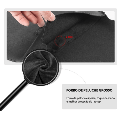 Mouse pad / pasta com suporte para notebook + estojo para mouse e estojo para carregador - Rede Canan