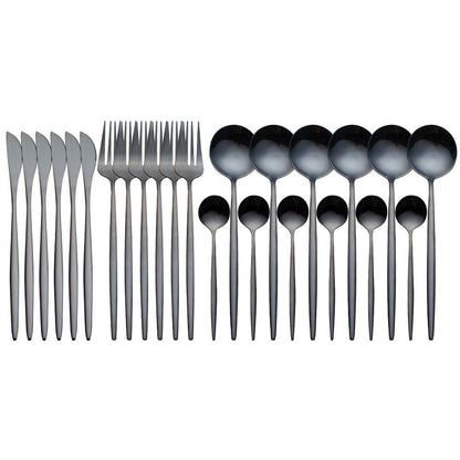 Conjunto de 24 peças de talheres inox - Rede Canan