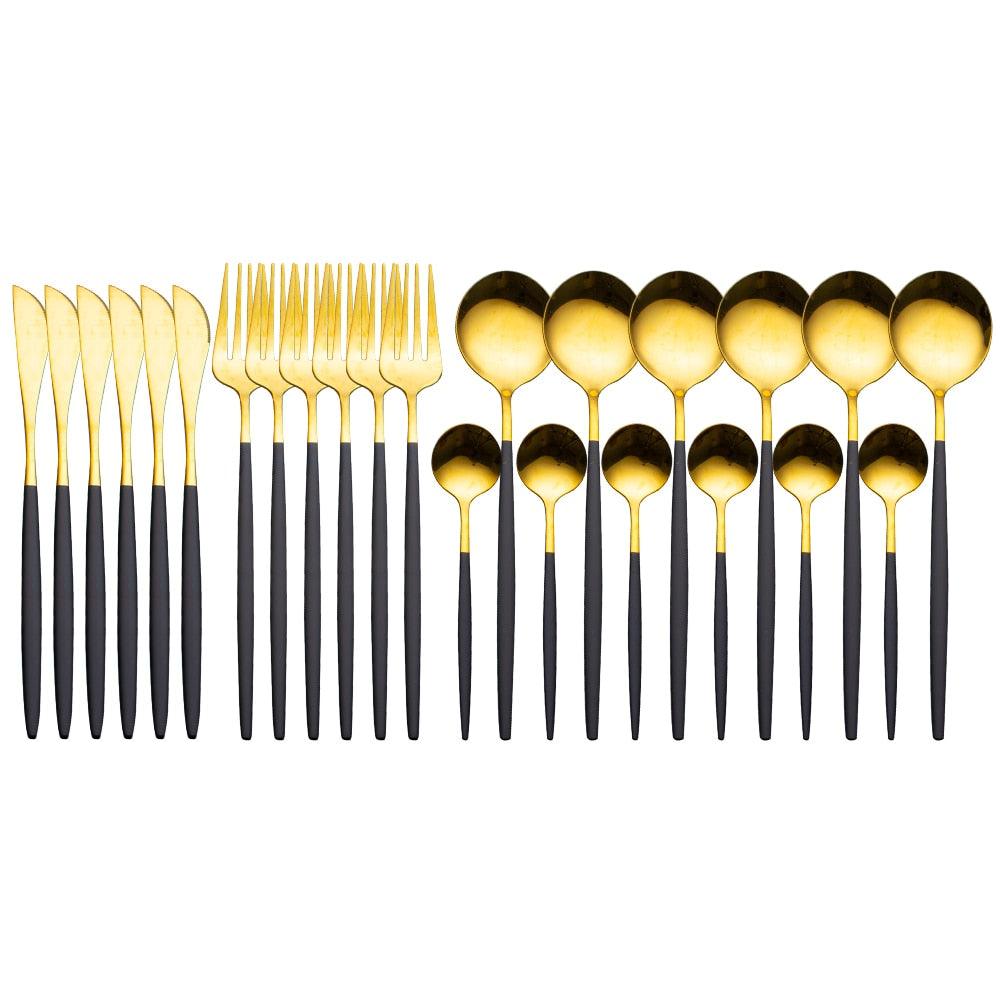 Conjunto de 24 peças de talheres inox - Rede Canan