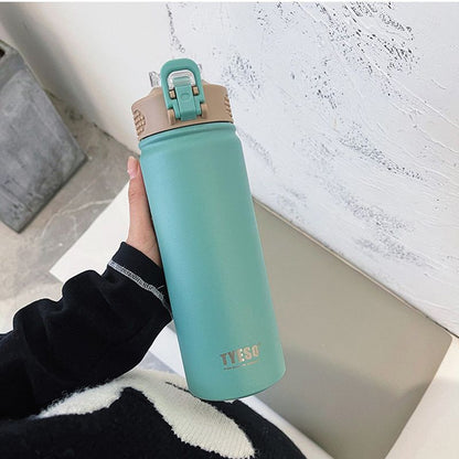 Garrafa térmica inox à prova de vazamento 530ml/750ml Rede Canan