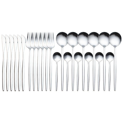 Conjunto de 24 peças de talheres inox - Rede Canan