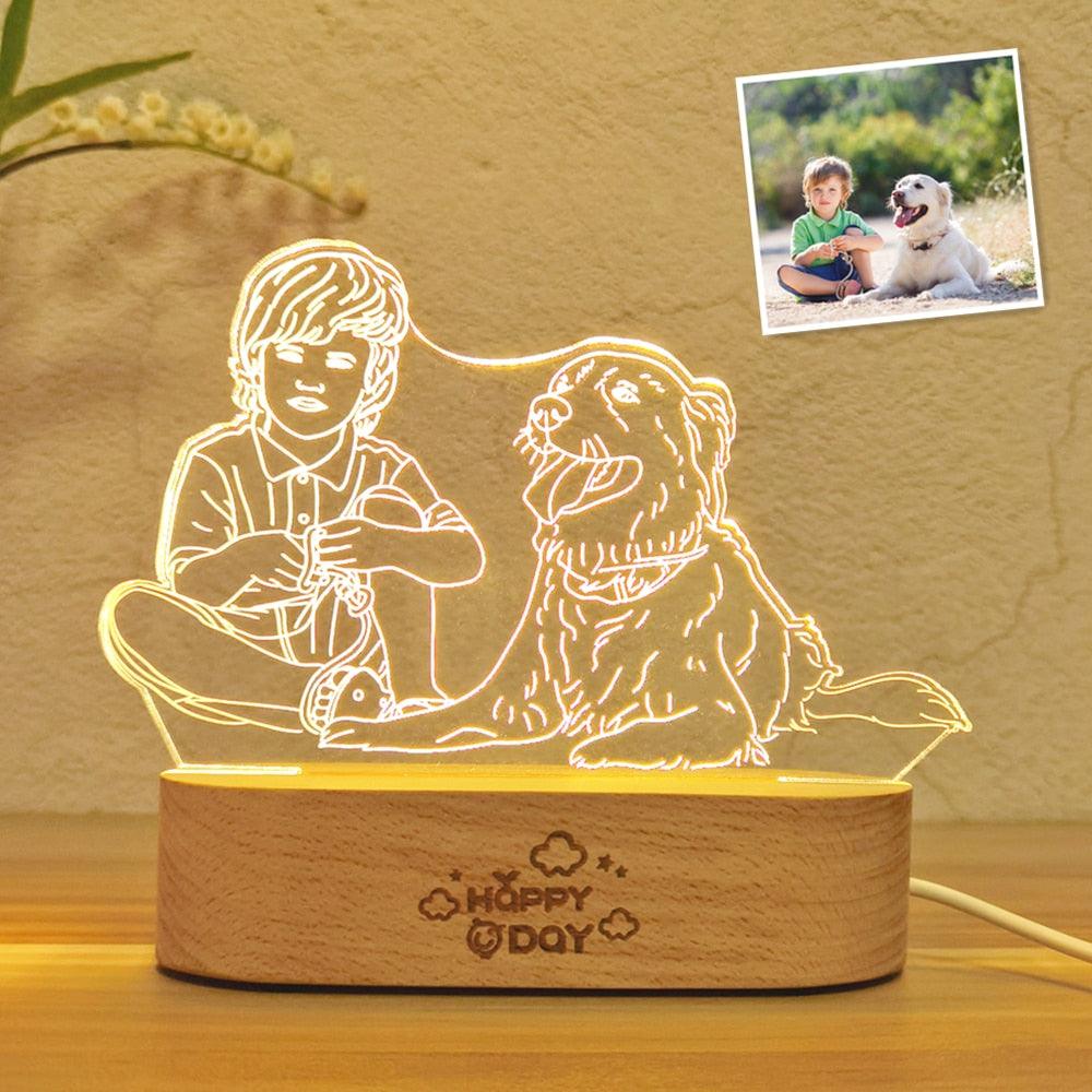 Luminária de LED 3D personalizada em acrílico - Rede Canan