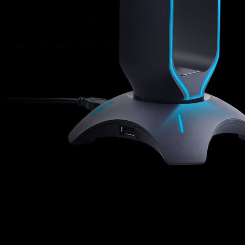 Suporte para fone de ouvido headset com luzes RGB (modelo 2) Rede Canan