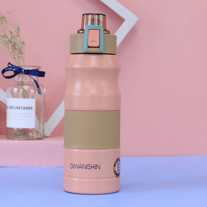 Garrafa térmica inox à prova de vazamento 500ml/680ml Rede Canan