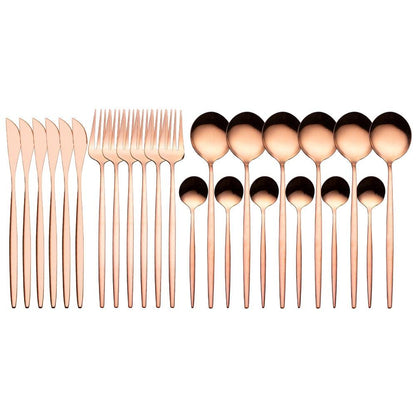 Conjunto de 24 peças de talheres inox - Rede Canan