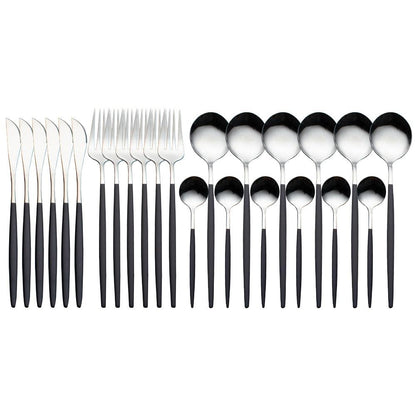 Conjunto de 24 peças de talheres inox - Rede Canan