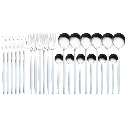 Conjunto de 24 peças de talheres inox - Rede Canan