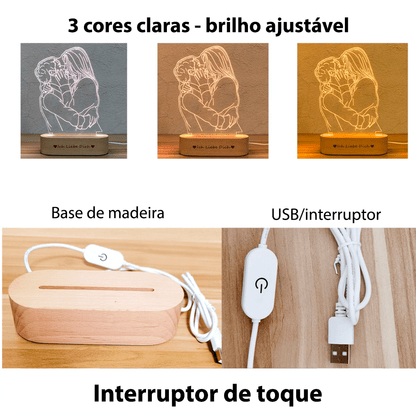 Luminária de LED 3D personalizada em acrílico - Rede Canan