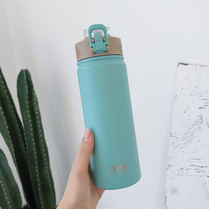 Garrafa térmica inox à prova de vazamento 530ml/750ml Rede Canan