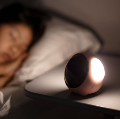 Relógio/despertador digital de mesa com luminária e expressão interativa pixel Rede Canan