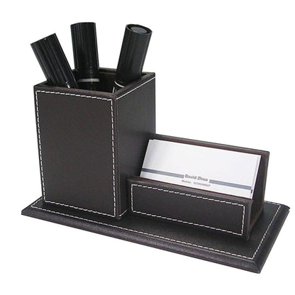 Organizador com porta-cartões e porta-lápis e caneta para escritório Rede Canan
