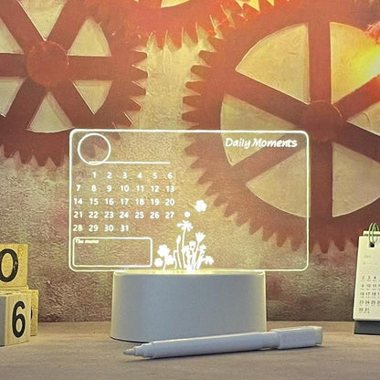 Placa de LED em acrílico com caneta para anotações - Rede Canan