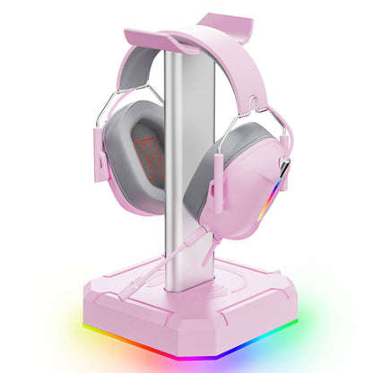 Suporte para fone de ouvido headset com luzes RGB (modelo 1) Rede Canan