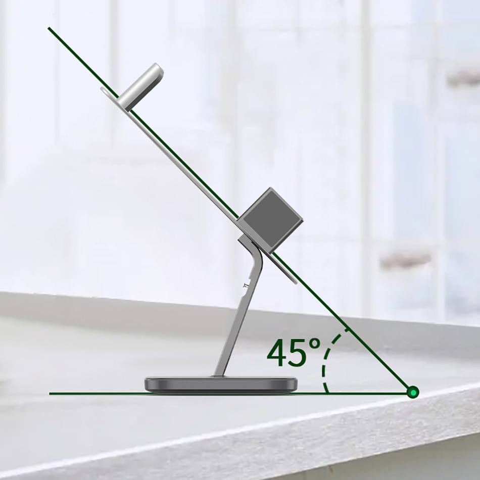 Suporte para fone de ouvido headset com carregador sem fio e por indução 2 em 1 Rede Canan