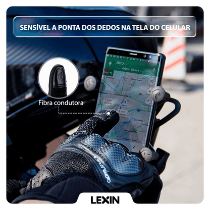 Luvas de proteção térmica com tecnologia touch screen para motociclistas - Rede Canan