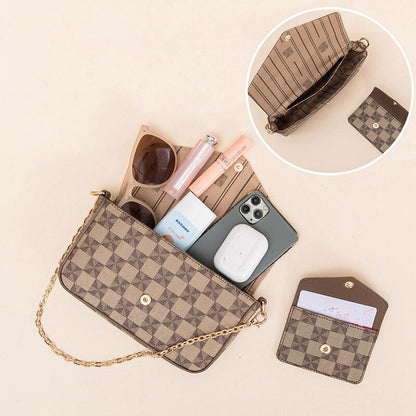 Bolsa feminina com porta-cartões coleção luxo Rede Canan