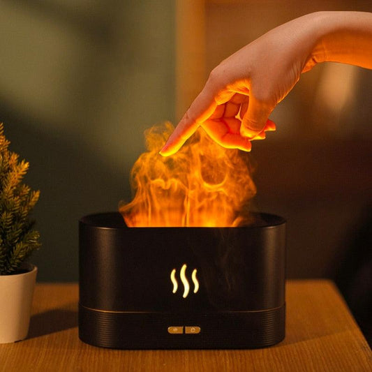 Aromatizador, umidificador e luminária simuladora de chama USB - Rede Canan