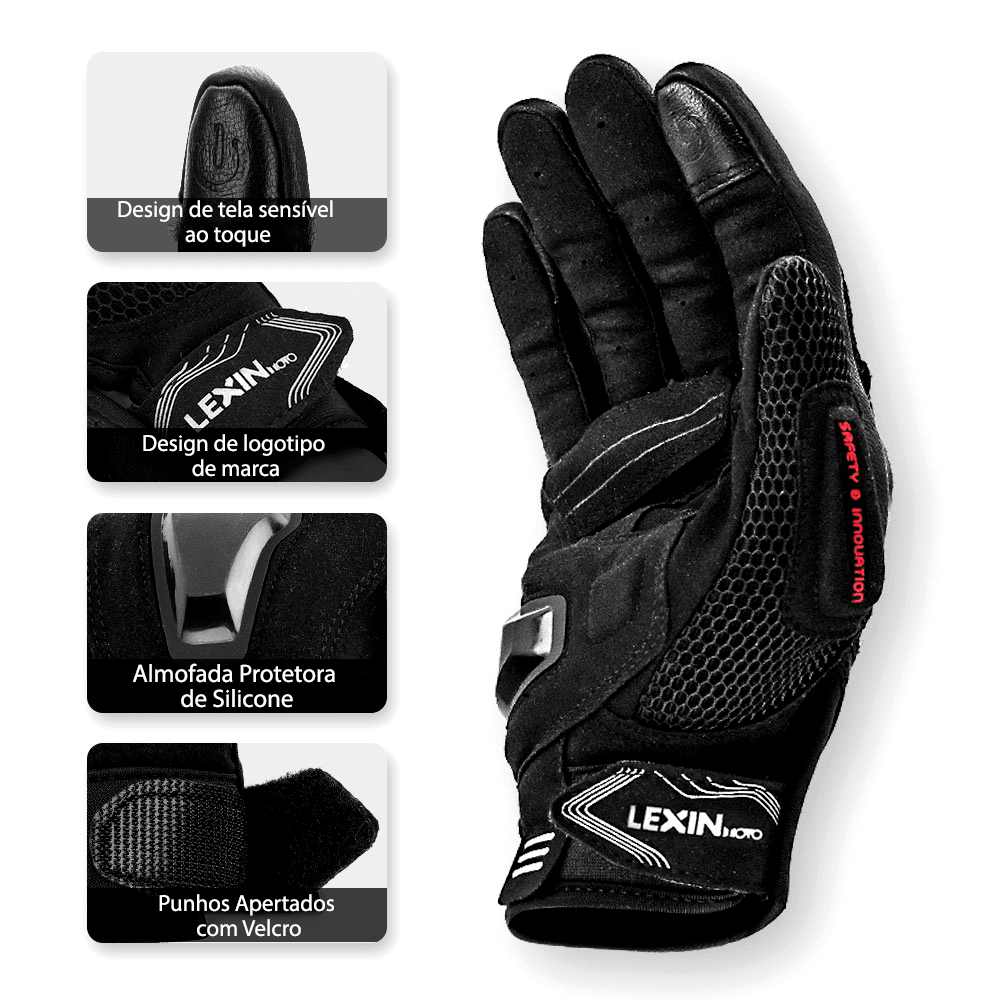 Luvas de proteção térmica com tecnologia touch screen para motociclistas - Rede Canan