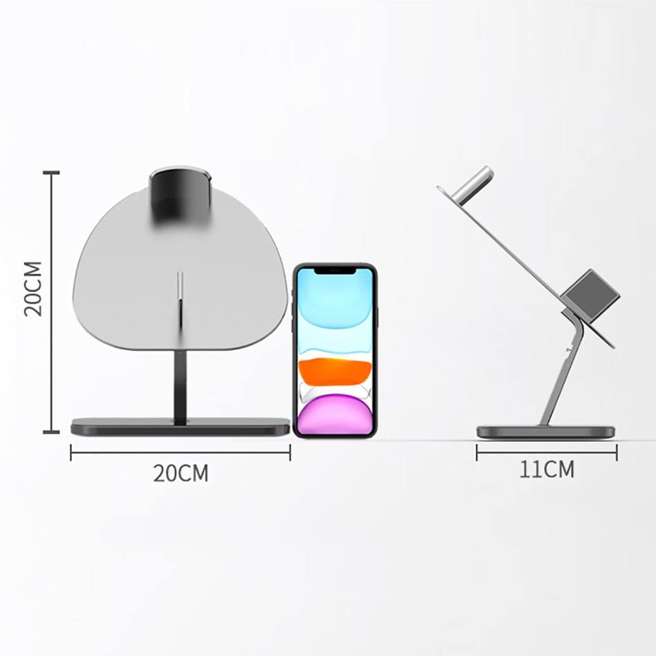 Suporte para fone de ouvido headset com carregador sem fio e por indução 2 em 1 Rede Canan