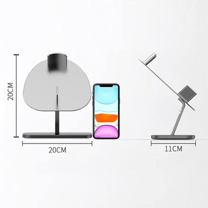 Suporte para fone de ouvido headset com carregador sem fio e por indução 2 em 1 Rede Canan