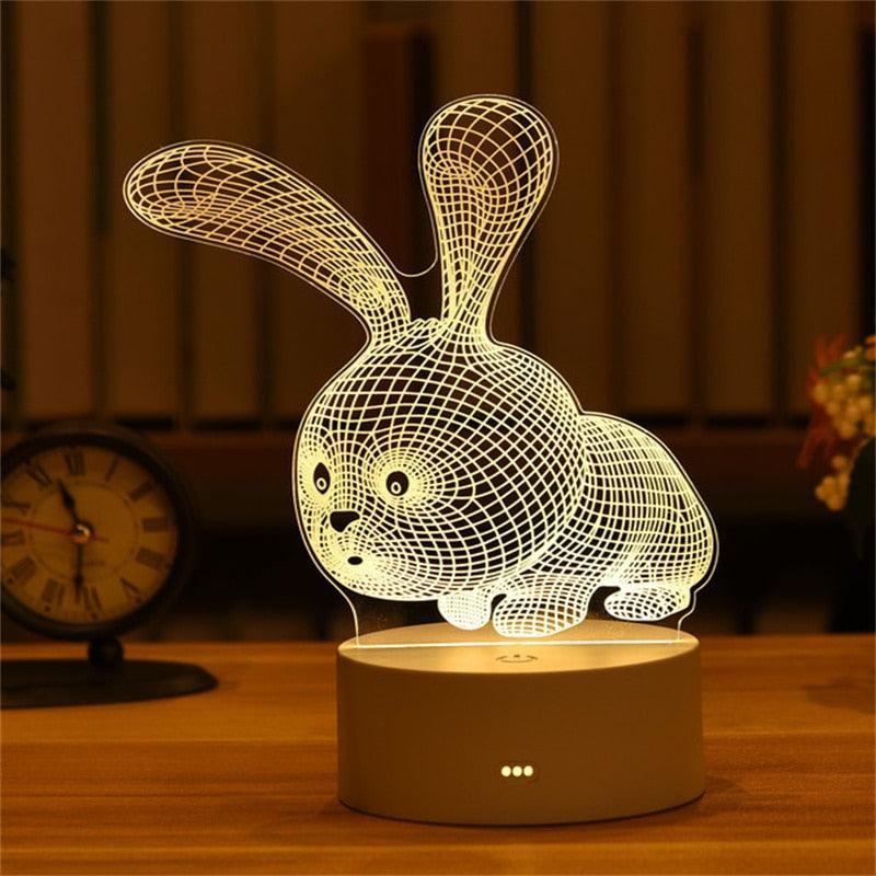 Luminária de LED 3D em acrílico - Rede Canan
