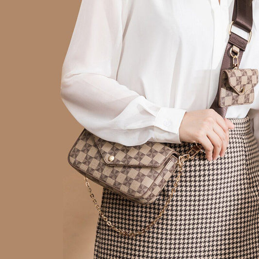 Bolsa feminina com porta-cartões coleção luxo Rede Canan