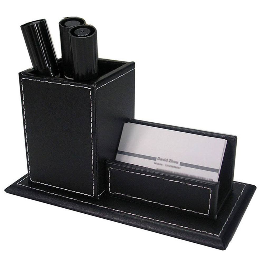 Organizador com porta-cartões e porta-lápis e caneta para escritório Rede Canan