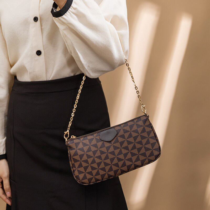 Bolsas femininas com porta-moedas coleção luxo Rede Canan