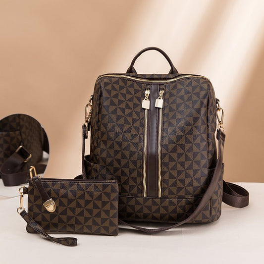 Mochila feminina com carteira coleção luxo Rede Canan
