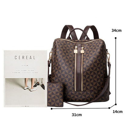 Mochila feminina com carteira coleção luxo Rede Canan