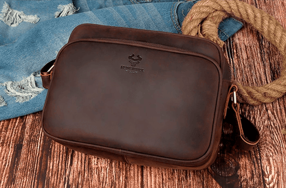 Nécessaire/bolsa de couro masculina - Rede Canan