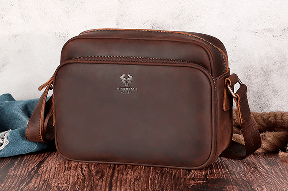 Nécessaire/bolsa de couro masculina - Rede Canan