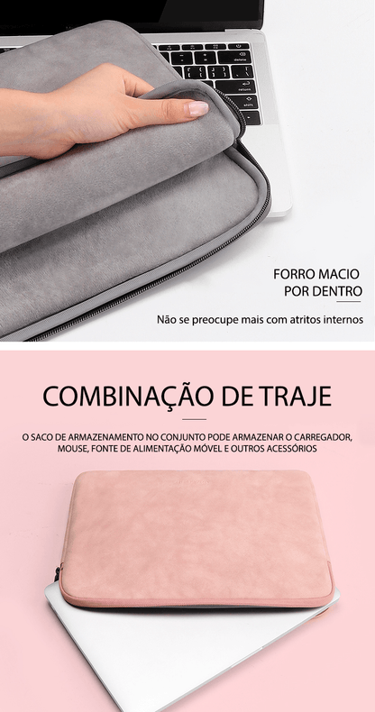 Pasta para notebook à prova d'água 13/14/15,4/15,6 polegadas e bolsa para carregador - Rede Canan