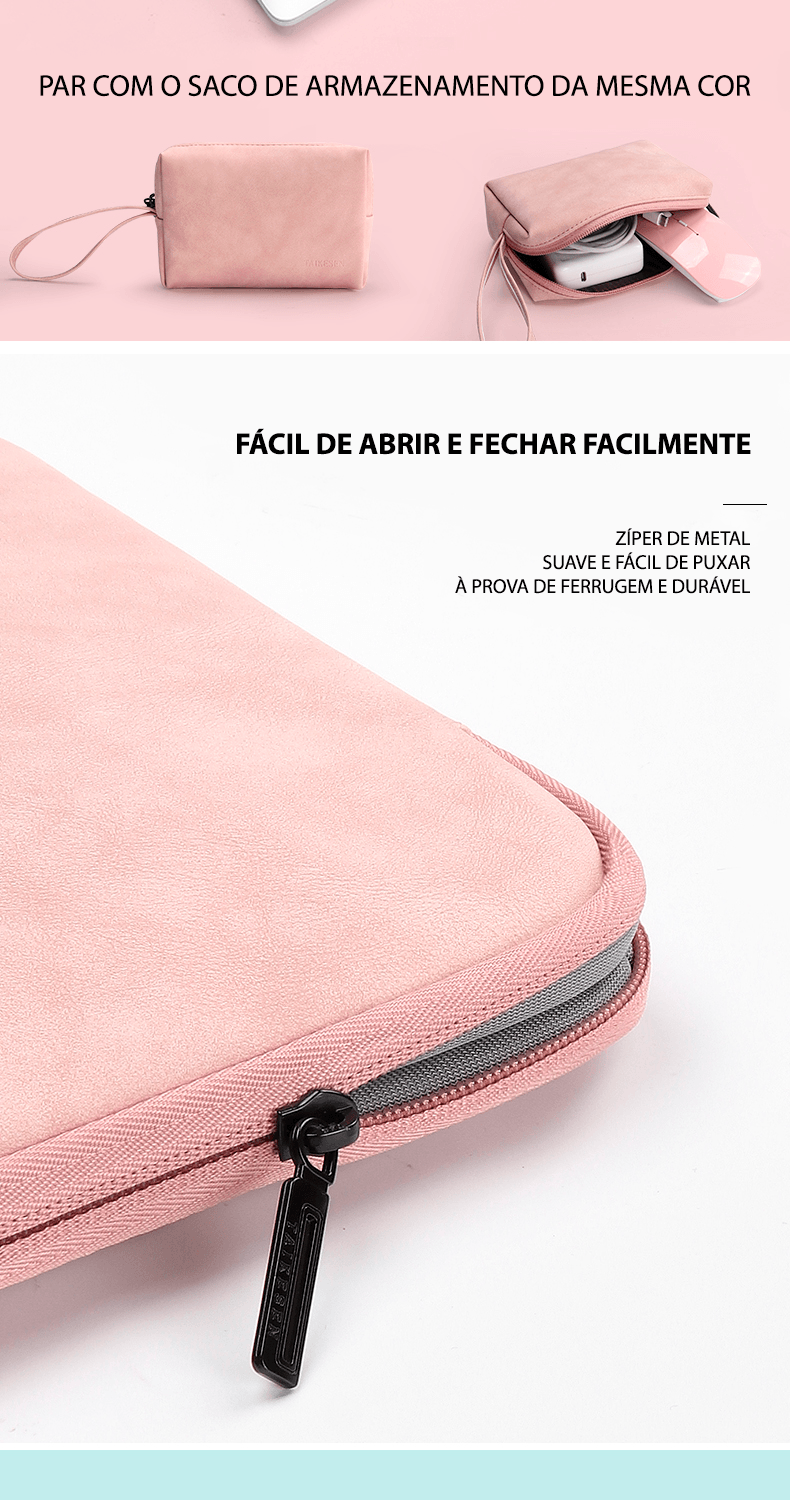 Pasta para notebook à prova d'água 13/14/15,4/15,6 polegadas e bolsa para carregador - Rede Canan